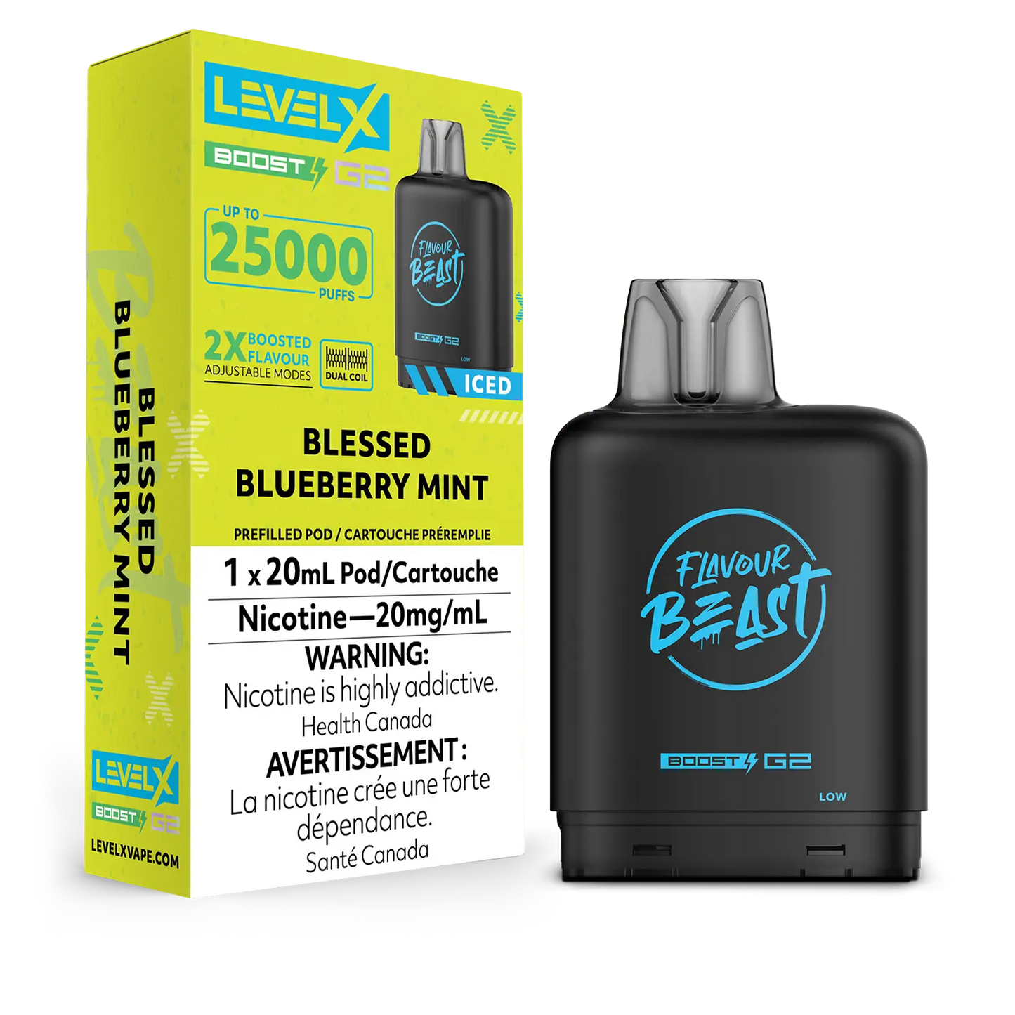 Level X Boost G2 Pod  - Flavour Beast - Blessed Blueberry Mint