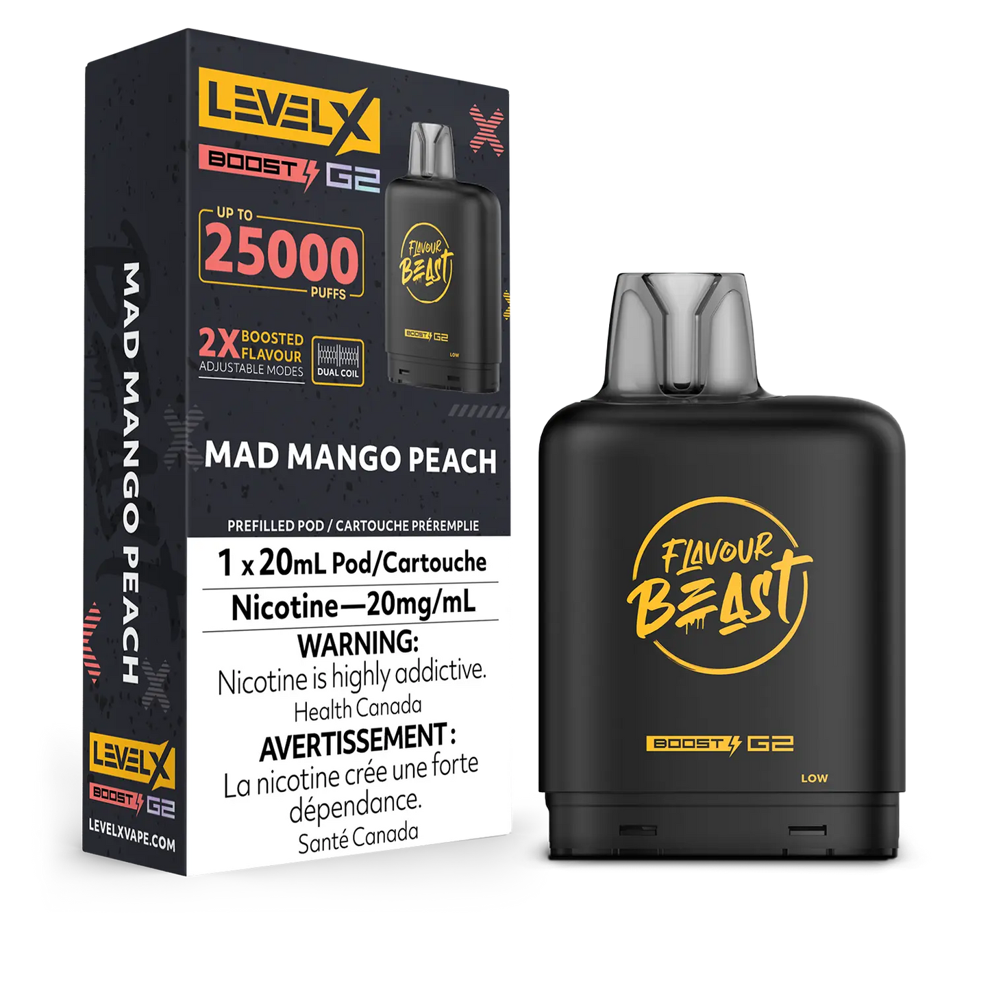 Level X Boost G2 Pod - Flavour Beast - Mad Mango Peach